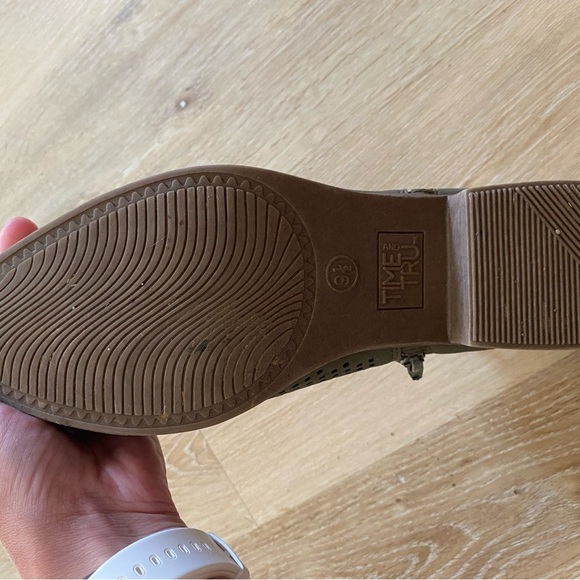 Olive Green ankle booties. - Picture 2 of 2